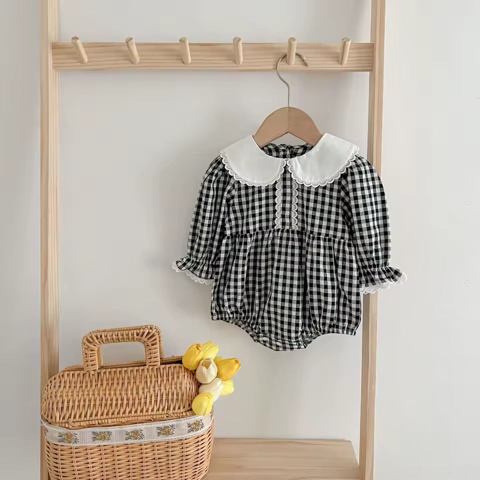 Opal Gingham Romper