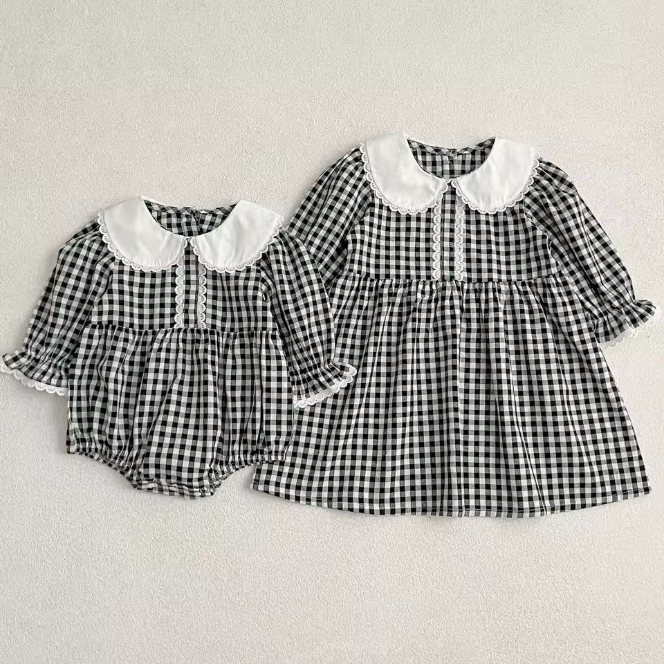 Opal Gingham Romper